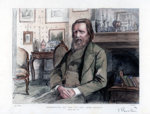 John Ruskin 1819-1900, crítico, autor, poeta y artista inglés, 1886