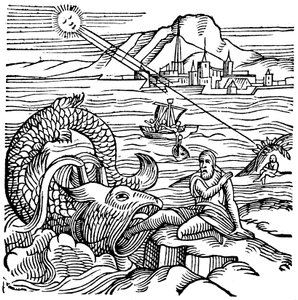 Jonás siendo vomitado por la ballena, 1557 de Unbekannt