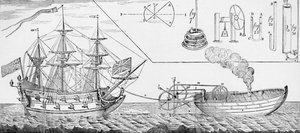 Barco de vapor de Jonathan Hulls, 1736, 1904 de Unbekannt