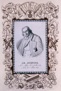Joseph-Marie Jacquard, inventor del telar Jacquard, c. 1850 de Unbekannt