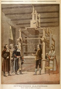Joseph Marie Jacquard mostrando su telar a Lazare Carnot, Lyon, Francia, 1801 de Unbekannt