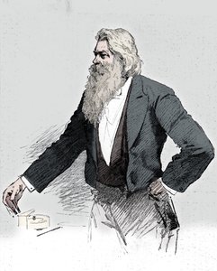Joseph Wilson Swan, físico y químico británico, demostrando el electromagnetismo, 1889