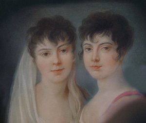 Josefina y Charlotte Brunsvik (detalle), siglo XIX de Unbekannt