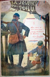 Journée du Poilu 25 et 26 Décembre 1915, cartel francés de la Primera Guerra Mundial, 1915
