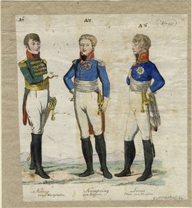 Jérôme Bonaparte, Rey de Westfalia, Príncipe Luis Fernando de Prusia y Ludwig I de Baviera de Unbekannt