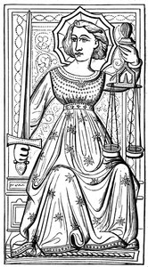 Justicia, carta del tarot, siglo XIV, 1870 de Unbekannt