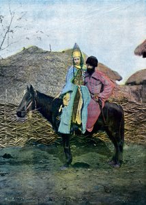Pareja Kabardin en un viaje, c1890 de Unbekannt