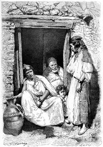 Grupo familiar Kabyle, Argelia, c1890 de Unbekannt