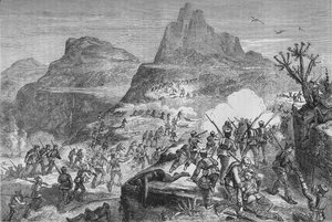 Guerra de los Cafres - Atacando una posición nativa, c.1880 de Unbekannt