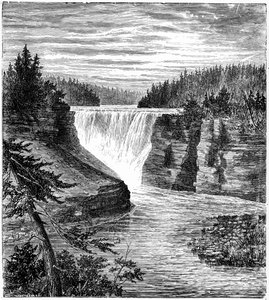 Cataratas Kakabeka, Ontario, Canadá, 1877 de Unbekannt