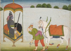 Kalki Avatar, la Futura Encarnación de Vishnu: Página de un Manuscrito Disperso de Unbekannt