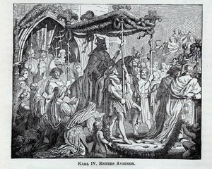 Karl IV entra en Aviñón, 1882
