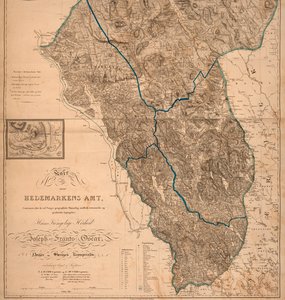 Mapa del condado de Hedmark (incl. Skreya y Helg-Öen) de Unbekannt