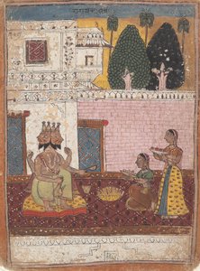 Khambavati Ragini...de una Serie Dispersa de Ragamala (Guirnalda de Modos Musicales) de Unbekannt