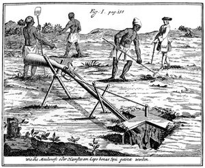 Khoikhois cazando topos, Sudáfrica, siglo XVIII, 1931 de Unbekannt