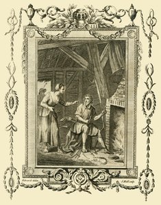 El rey Alfredo disfrazado reprendido por la esposa del pastor por dejar quemar los pasteles, c878, 1783 de Unbekannt