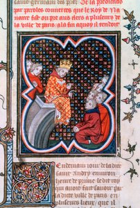 El rey Carlos de Navarra predicando, 1375-1379 de Unbekannt