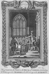 El rey Carlos I en la Cámara de los Comunes, c. 1787 de Unbekannt