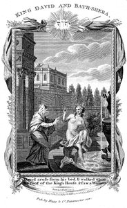 El rey David mirando a Betsabé, c1804 de Unbekannt