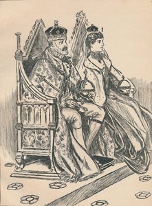 Rey Eduardo VII y la Reina Alejandra, c1907 de Unbekannt