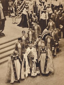 El Rey Jorge VI sale de la Abadía, 12 de mayo de 1937