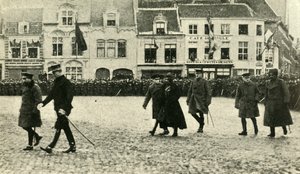 El Rey Jorge V en Furnes, Bélgica, Primera Guerra Mundial, 4 de diciembre de 1914, 1920 de Unbekannt