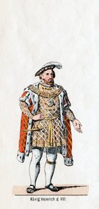 Rey Enrique VIII de Inglaterra, diseño de vestuario para la obra de Shakespeare, Enrique VIII, siglo XIX de Unbekannt