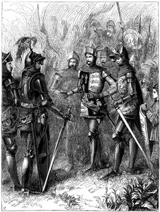 Rey Enrique V 1387-1422 y el Sire de Helly en Agincourt, 1415 de Unbekannt