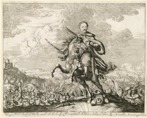 El rey Juan III Sobieski en la batalla de Khotyn el 11 de noviembre de 1673, 1673 de Unbekannt