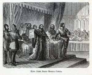 El rey Juan firma la Carta Magna, 1882 de Unbekannt