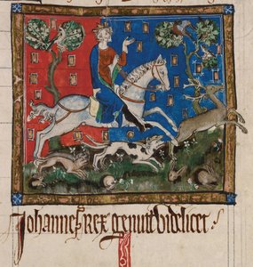 El Rey Juan cazando a caballo, siglo XIV