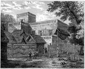 Palacio del Rey Koffee, Coomassie, Guerra Ashanti, África, 1900 de Unbekannt