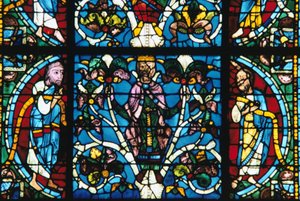 Rey Salomón, vidriera, Catedral de Chartres, Francia, 1145-1155 de Unbekannt