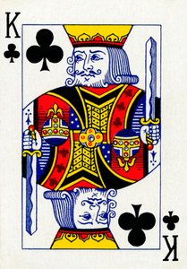 Rey de tréboles de una baraja de cartas de Goodall & Son Ltd.