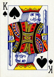 Rey de espadas de una baraja de cartas de Goodall & Son Ltd.