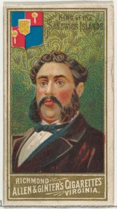 Rey de las Islas Sandwich, de la serie Soberanos del Mundo N34 para Allen & Ginter Ciga..., 1889