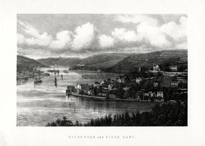 Kingswear y el río Dart, South Devon, 1896