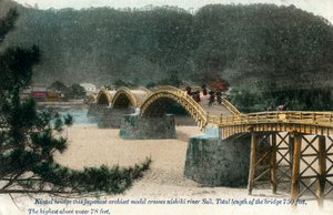 Puente Kintai Iwakuni, Japón, principios del siglo XX