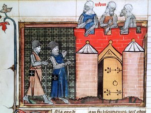 Caballeros Templarios ante Jerusalén, c1099, siglo XIV
