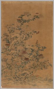 Panel Ko Ssu: Rocas y crisantemos, 1700s - 1800s de Unbekannt