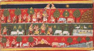 Krishna y las gopis, c1720 de Unbekannt