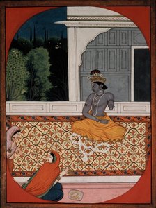 Krishna descarta su guirnalda de Unbekannt