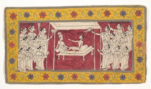 Krishna con un asceta, ca. 1850 de Unbekannt