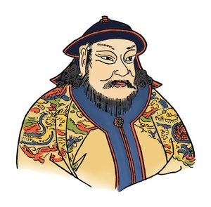 Kublai Khan del Imperio Mongol y fundador de la Dinastía Yuan de Unbekannt