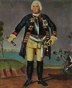 Rey Federico Guillermo I de Prusia 1688-1740. - Grabado según la pintura de Weidemann, 1934