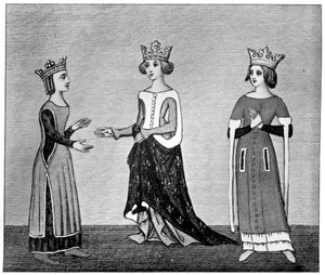 Vestido de dama, siglo XIV, 1910 de Unbekannt