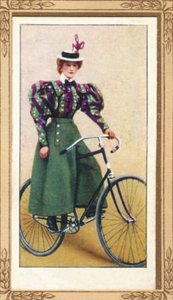 Ciclista con falda dividida, 1939 de Unbekannt