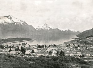 Lago Wakatipu y las montañas, Queenstown, Nueva Zelanda, 1895 de Unbekannt