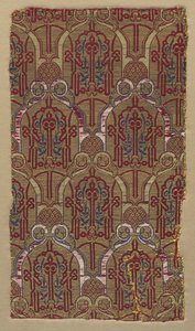 Lampas con arcos de palmeta con patrón de pared de la Alhambra, 1300s de Unbekannt