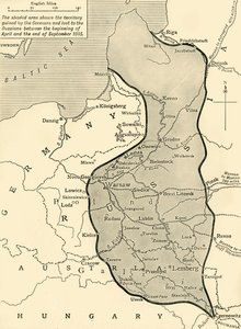 Territorio tomado por Alemania de Rusia, Primera Guerra Mundial, 1915, c. 1920 de Unbekannt